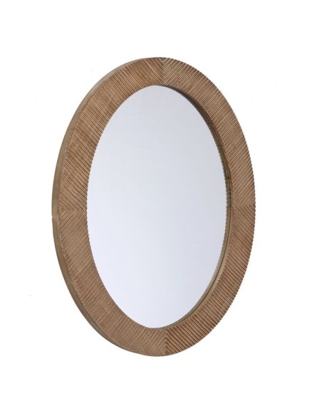 Espejo pared madera oval