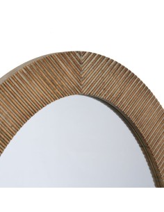 Espejo pared madera oval 2