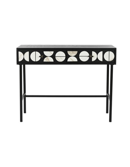 Consola abeto metal mármol negro Consola abeto metal mármol negro