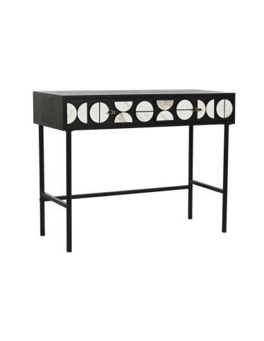 Consola abeto metal mármol negro