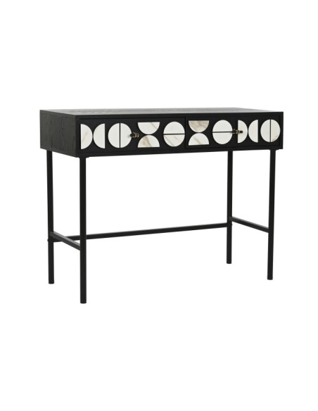 Consola abeto metal mármol negro