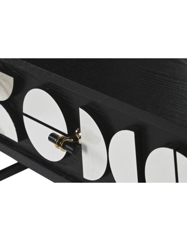 Consola abeto metal mármol negro