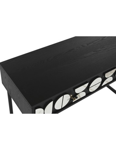 Consola abeto metal mármol negro