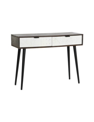 Mueble entrada metal blanco