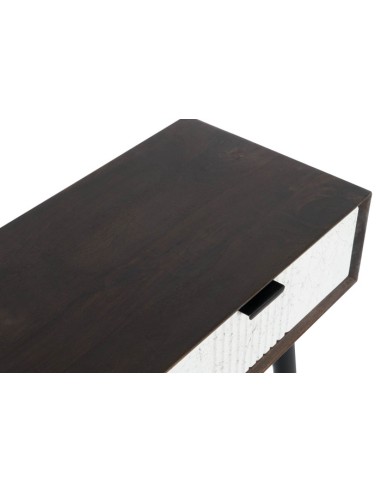 Mueble entrada metal blanco