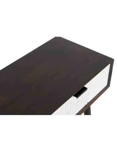 Mueble entrada metal blanco