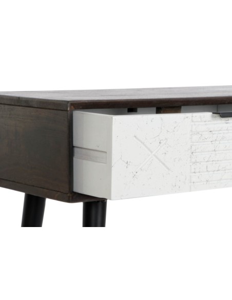 Mueble entrada metal blanco