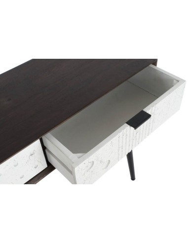 Mueble entrada metal blanco