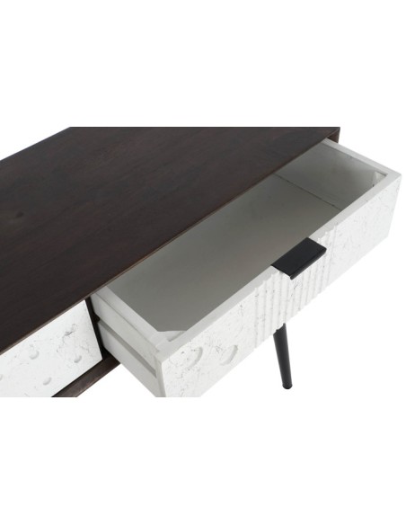 Mueble entrada metal blanco