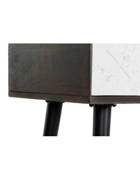 Mueble entrada metal blanco