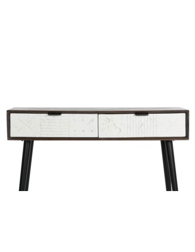 Mueble entrada metal blanco