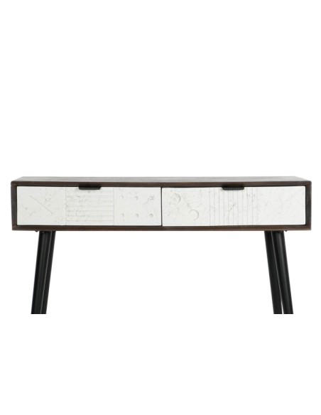 Mueble entrada metal blanco