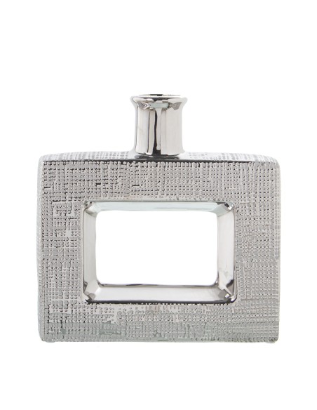 Jarrón cerámica plateada Jarrón cerámica plateada