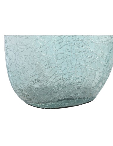 Jarrón cristal concha azul