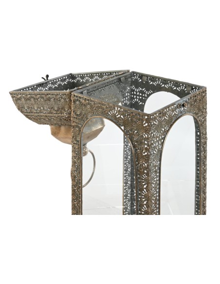 Set 2 farolas metal y cristal
