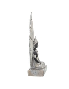 Figura Resina Buda Plateado/Marrón 2
