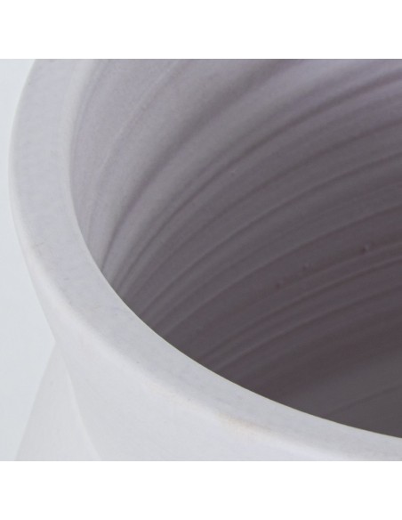 Macetero Cerámica 38cm Blanco Mate