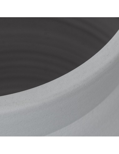 Macetero Cerámica 32cm Blanco Mate