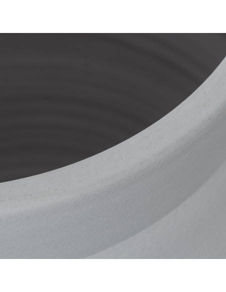 Macetero Cerámica 32cm Blanco Mate