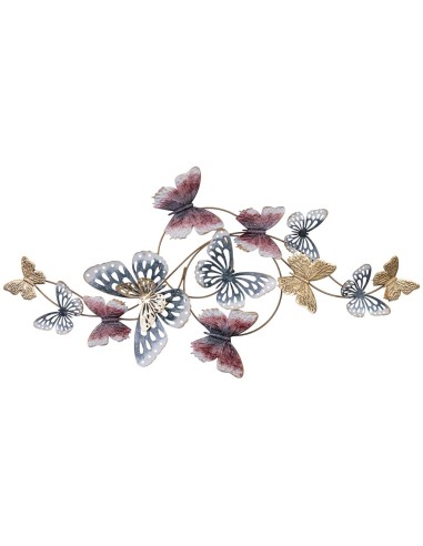 Decoración de pared metal con mariposas