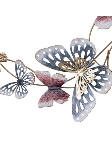 Decoración de pared metal con mariposas