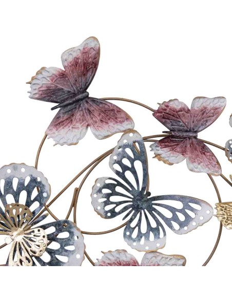 Decoración de pared metal con mariposas