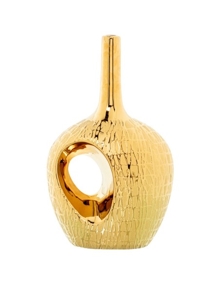 Jarrón Cerámica 36cm Dorada Jarrón Cerámica 36cm Dorada