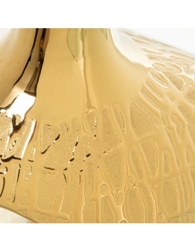 Jarrón Cerámica 36cm Dorada