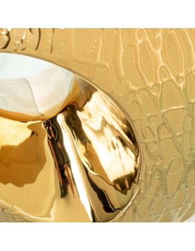 Jarrón Cerámica 36cm Dorada