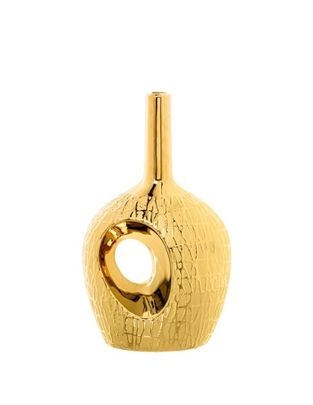 Jarrón Cerámica 31cm Dorada Jarrón Cerámica 31cm Dorada