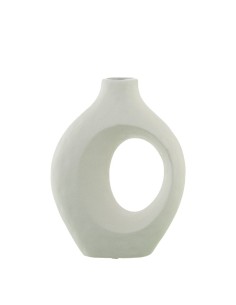 Jarrón Cerámica 26cm Blanco Mate