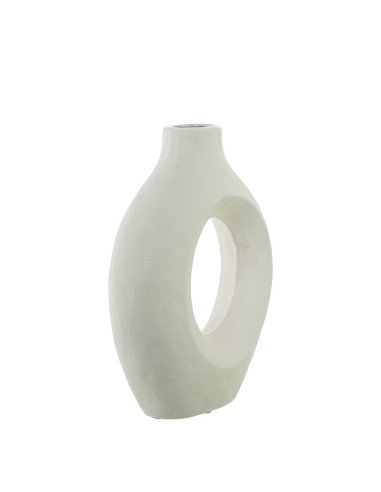 Jarrón Cerámica 26cm Blanco Mate