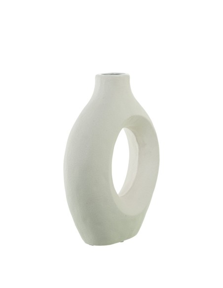 Jarrón Cerámica 26cm Blanco Mate
