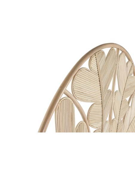 Cabecero cama ratán hoja natural