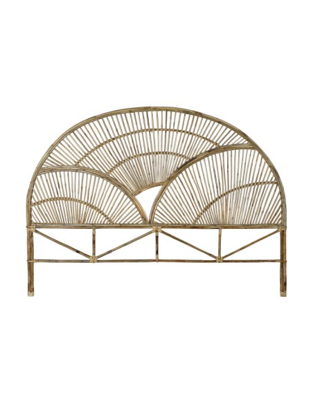 Cabecero cama ratán natural diseño redondo Cabecero cama ratán natural diseño redondo