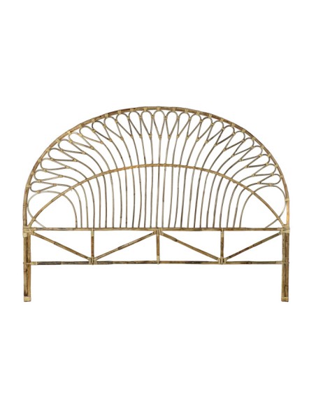 Cabecero cama ratán natural diseño redondo Cabecero cama ratán natural diseño redondo