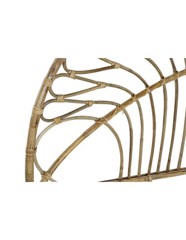 Cabecero cama ratán natural diseño redondo