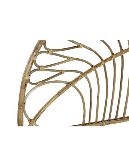 Cabecero cama ratán natural diseño redondo