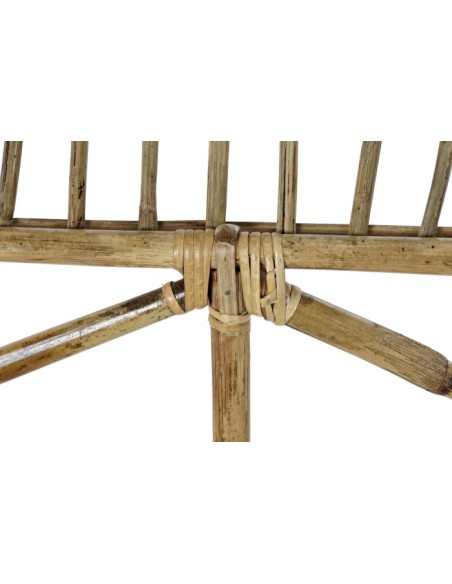 Cabecero cama ratán natural diseño redondo