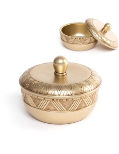Caja redonda arabesca Oro