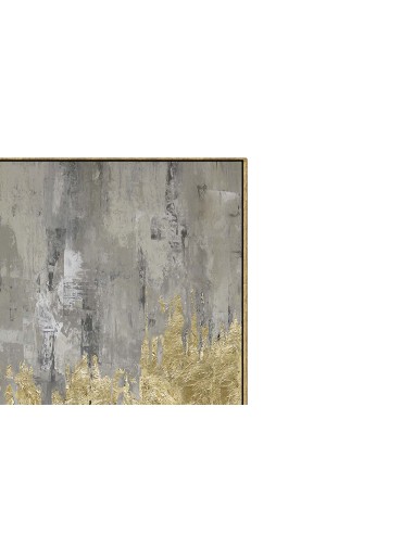 Cuadro abstracto marco dorado