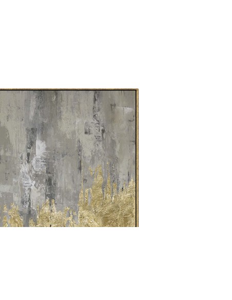 Cuadro abstracto marco dorado