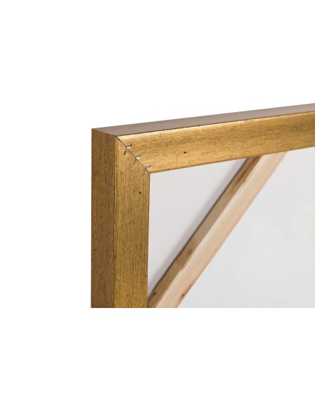 Cuadro abstracto marco dorado