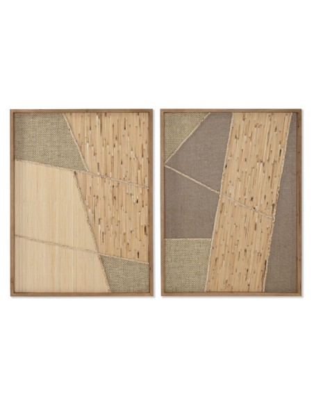 Cuadro Lino Bambú Natural 3D Cuadro Lino Bambú Natural 3D