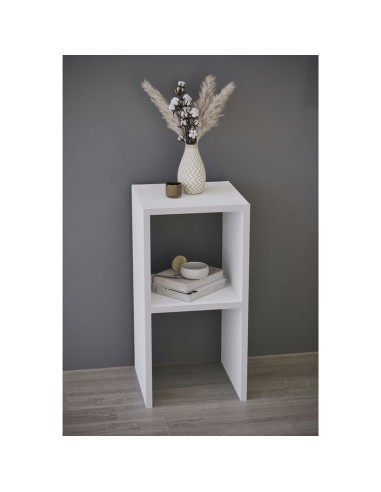 Mesita 2 estantes blanca
