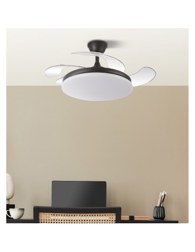 Ventilador de techo Tridente Negro 4 aspas