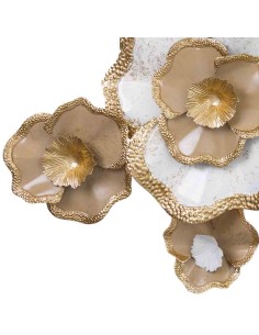 Mural decorativo pared metal floral 2