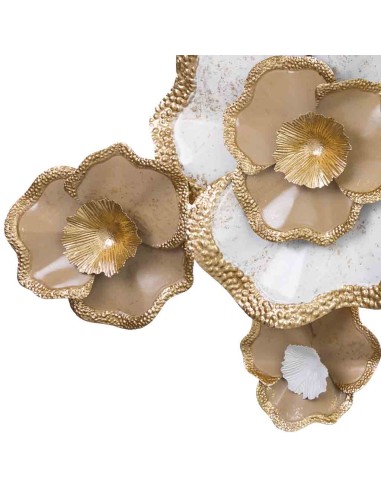 Mural decorativo pared metal floral