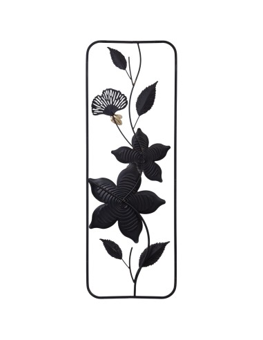 Mural decorativo pared metal 2 flores