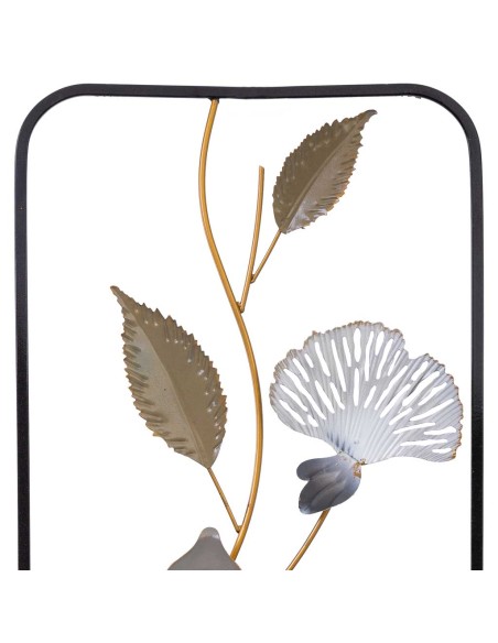 Mural decorativo pared metal 2 flores